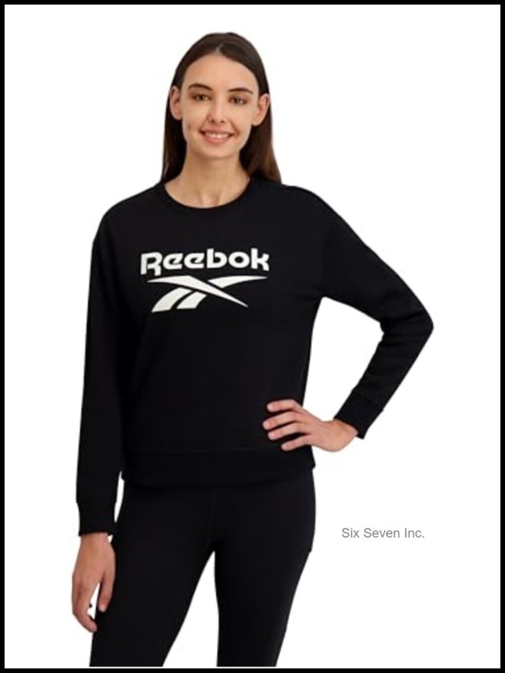 Reebok Graphic Crewneck Sweatshirt Relaxed Fit Athletic Pullover